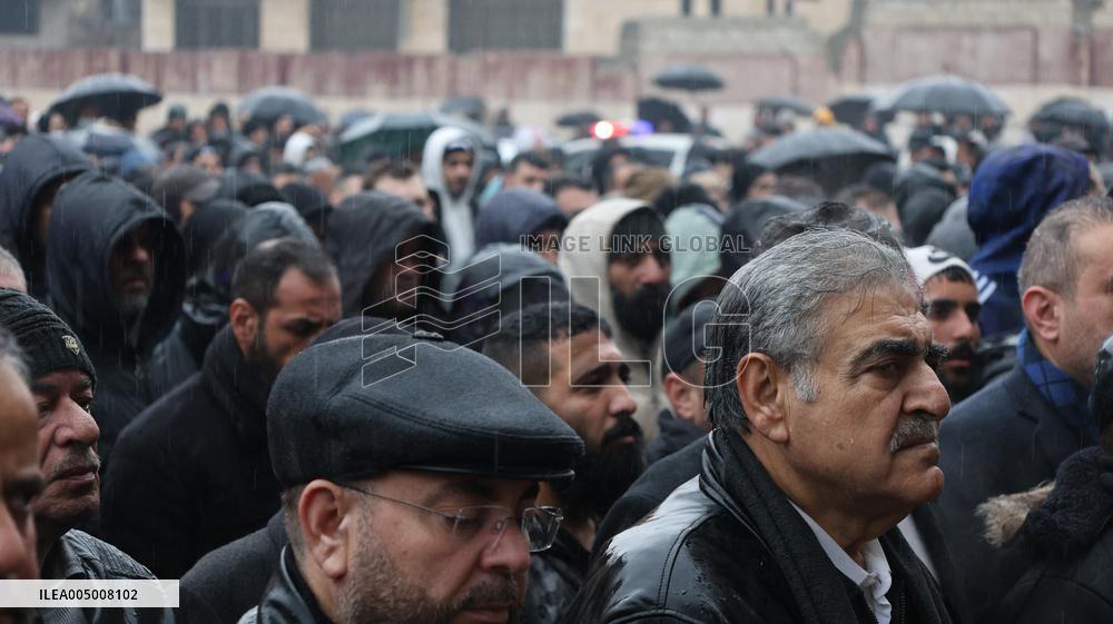 Funeral Procession For Victims Of A Blast In Homs - Syria