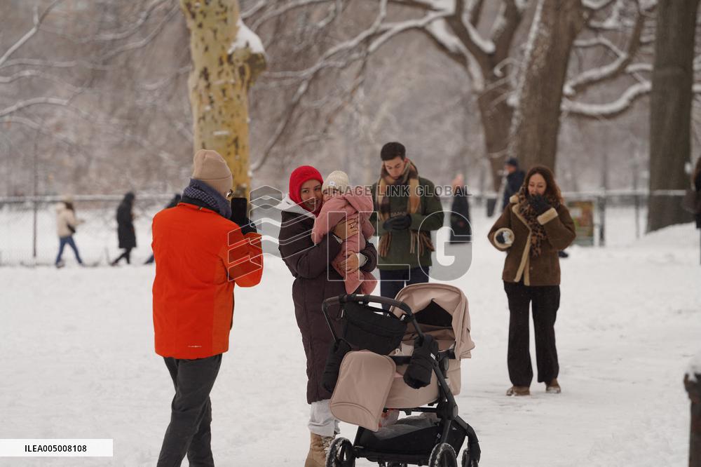 Snow-Covered Central Park - NYC