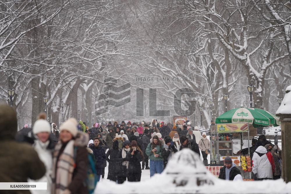 Snow-Covered Central Park - NYC