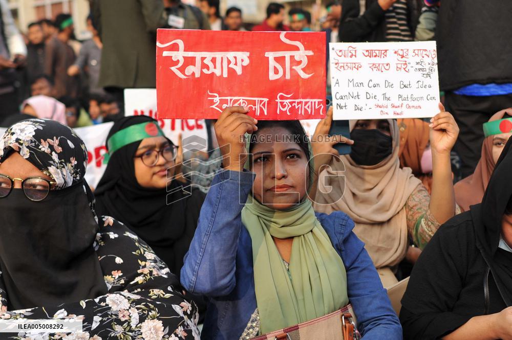 Demonstration Demanding Justice For Shaheed Osman Hamid - Bangladesh