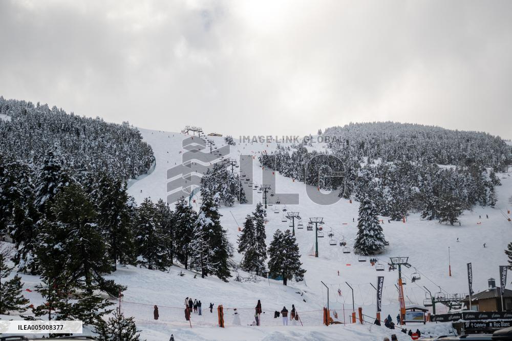 Snow Storm In Girona - Spain -