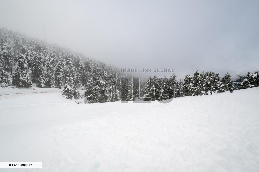 Snow Storm In Girona - Spain -