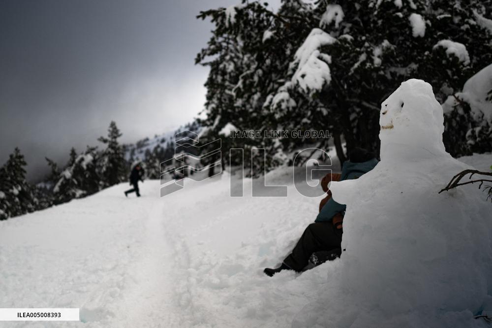 Snow Storm In Girona - Spain -