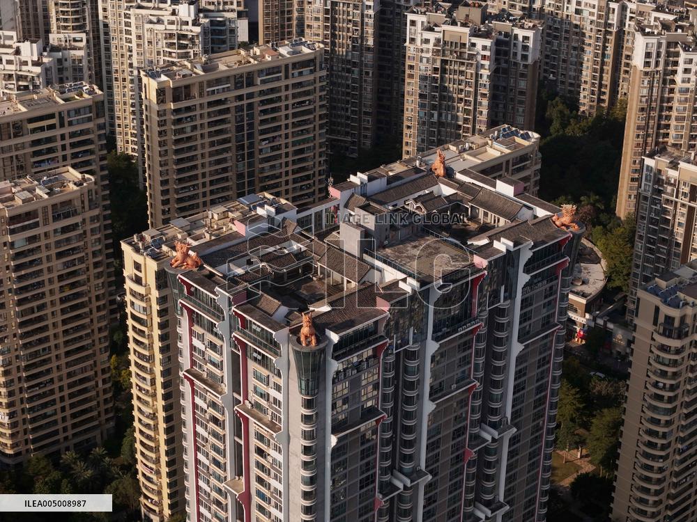 Courtyard Building on Building Rooftop in Nanning