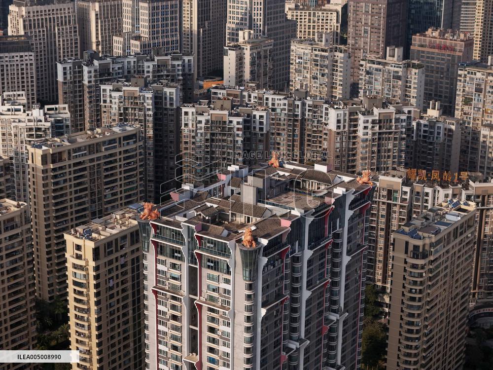 Courtyard Building on Building Rooftop in Nanning