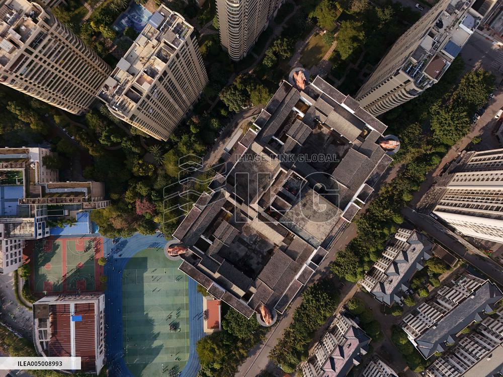 Courtyard Building on Building Rooftop in Nanning
