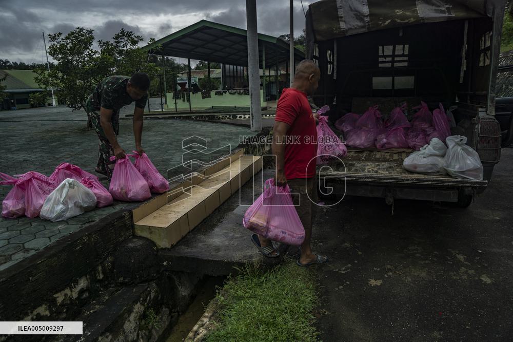 Military Aid Distribution After Tropical Cyclone in Aceh - Indonesia