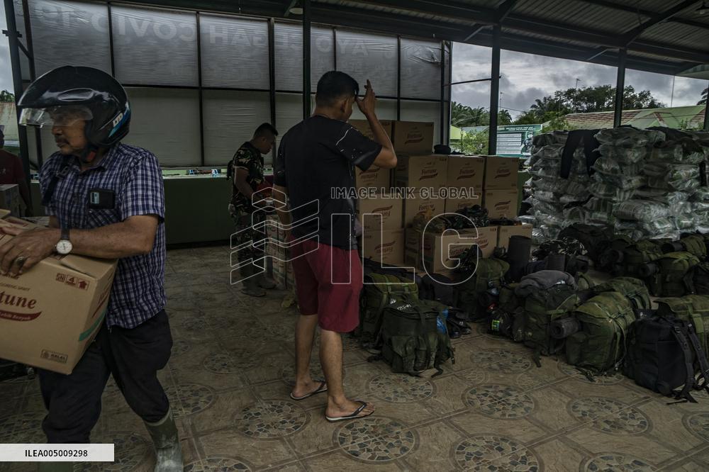 Military Aid Distribution After Tropical Cyclone in Aceh - Indonesia