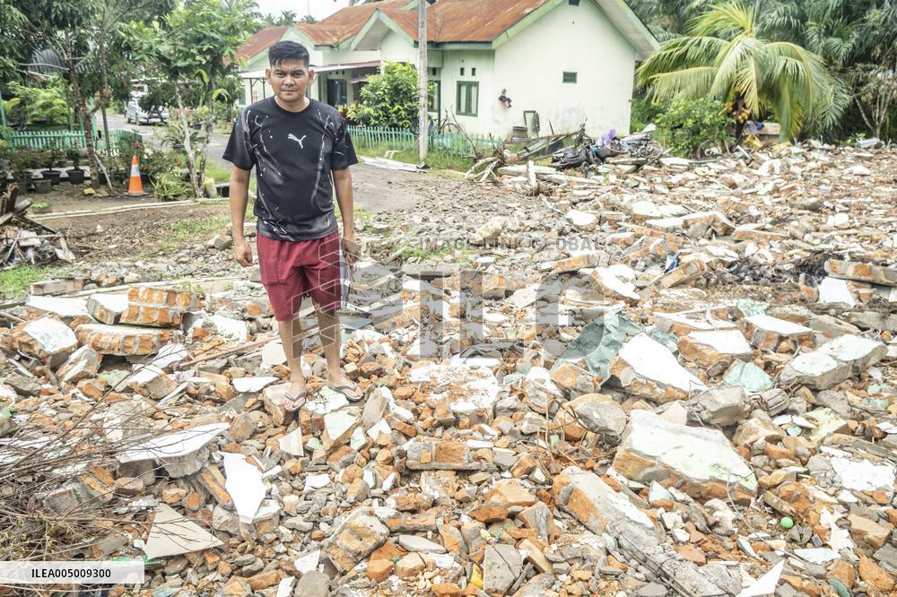 Military Aid Distribution After Tropical Cyclone in Aceh - Indonesia