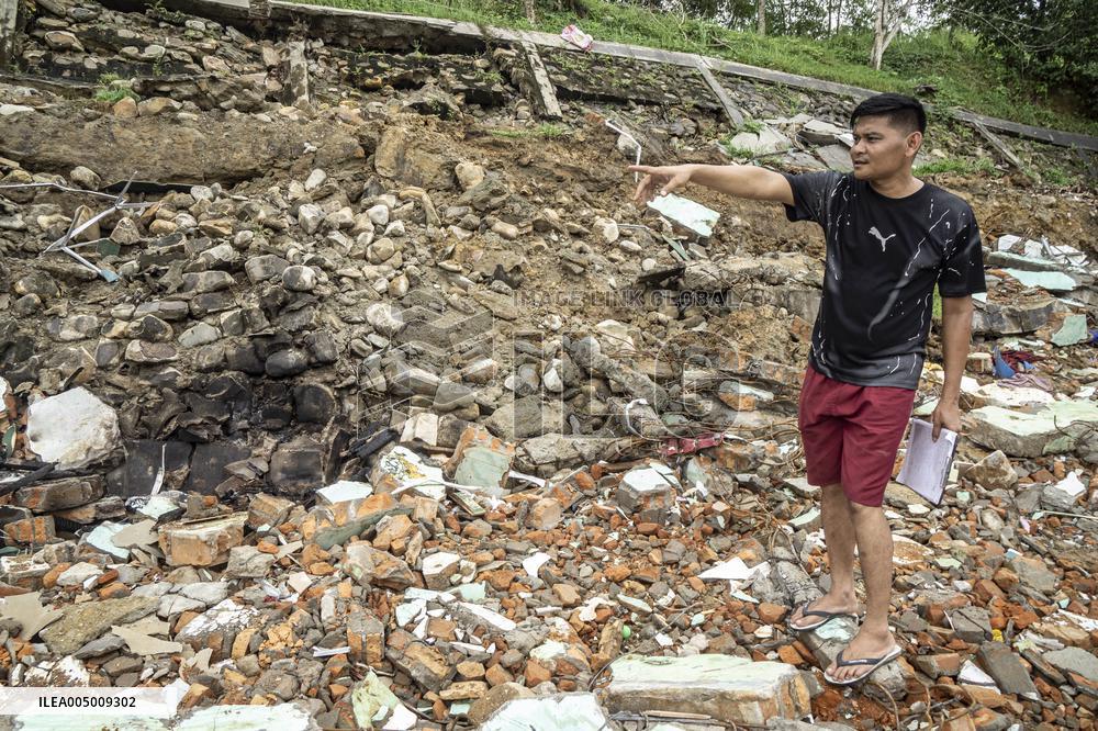 Military Aid Distribution After Tropical Cyclone in Aceh - Indonesia