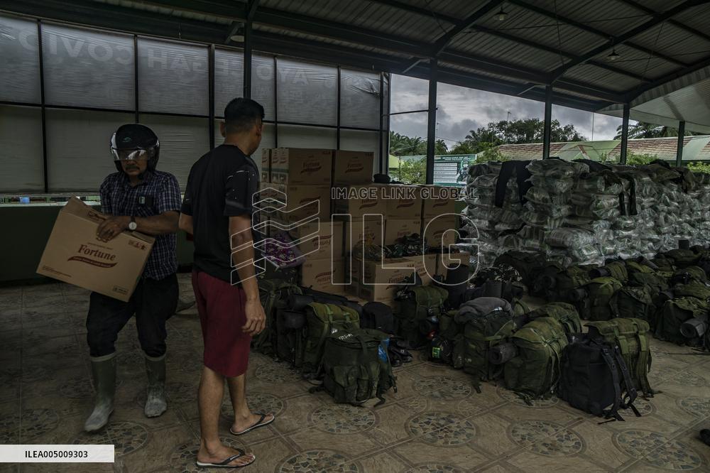 Military Aid Distribution After Tropical Cyclone in Aceh - Indonesia
