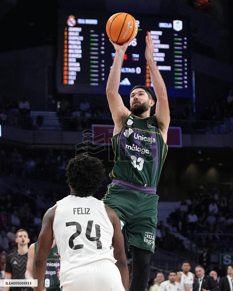 Endesa ACB League - Real Madrid Basketball v Unicaja Malaga Basketball