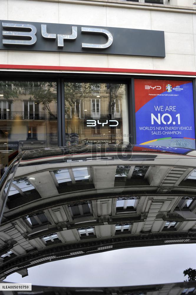 Illustration - Paris BYD Cars Showroom