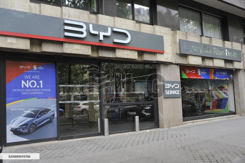 Illustration - Paris BYD Cars Showroom
