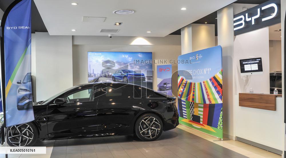 Illustration - Paris BYD Cars Showroom