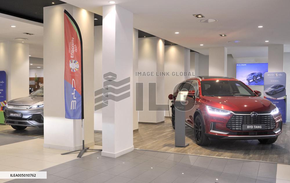 Illustration - Paris BYD Cars Showroom