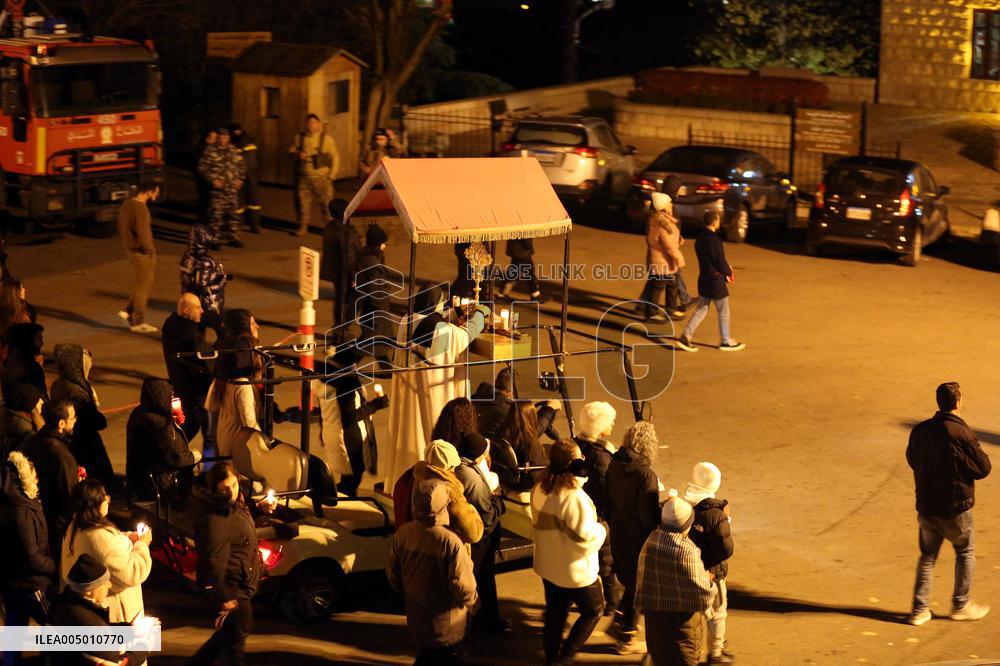 Mass Celebrated on Christmas Eve - Lebanon