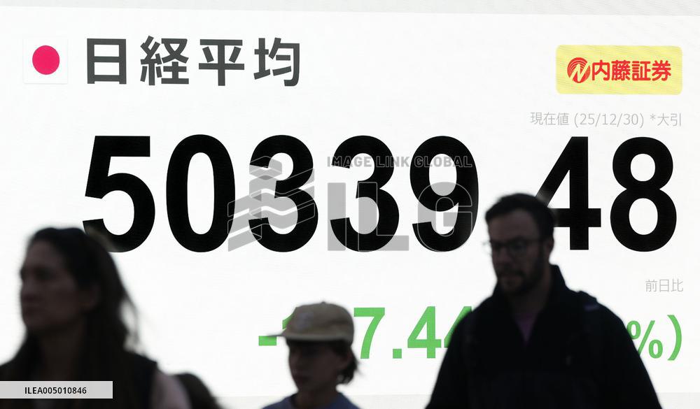 Nikkei index logs highest year-end close