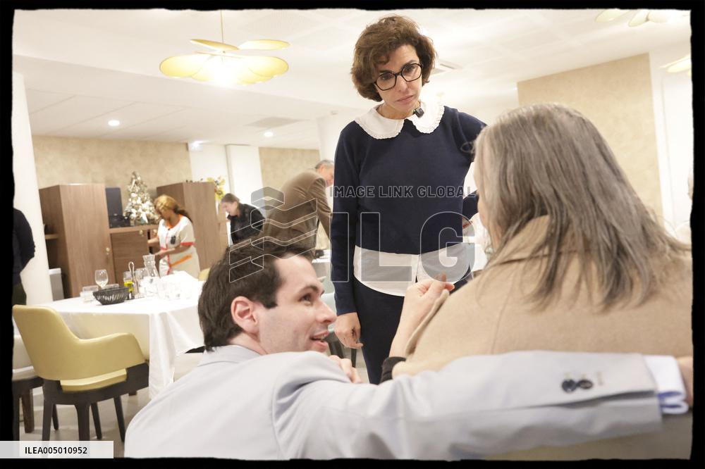 Exclusive - Rachida Dati At Jean Baptiste Carpeaux Retirement Home - Paris
