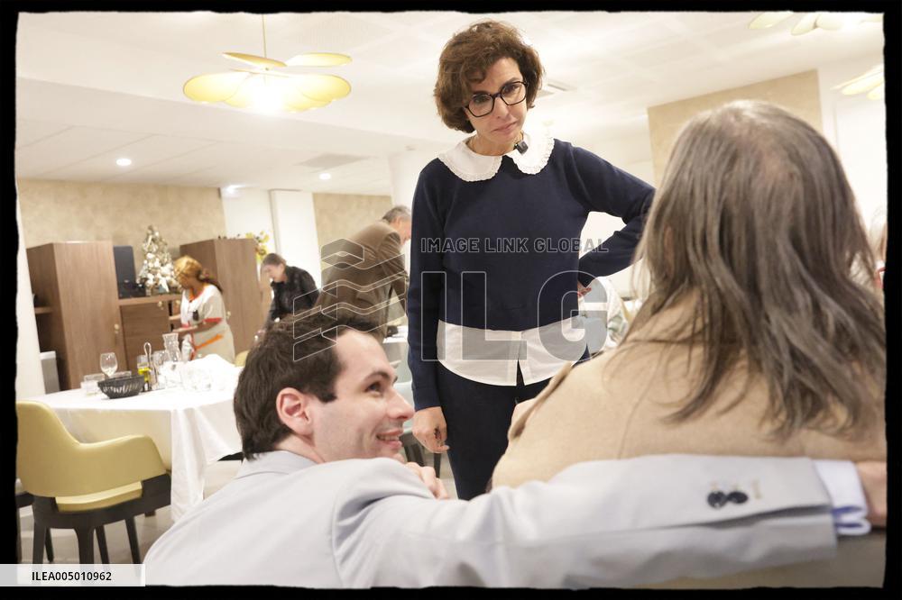 Exclusive - Rachida Dati At Jean Baptiste Carpeaux Retirement Home - Paris