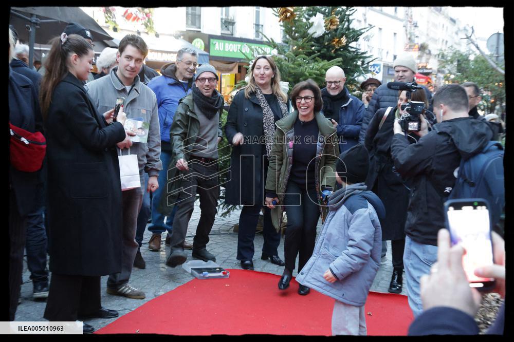 Exclusive - Rachida Dati At Montmartre Visit - Paris