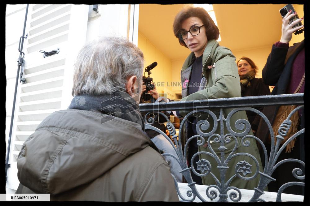 Exclusive - Rachida Dati At Montmartre Visit - Paris