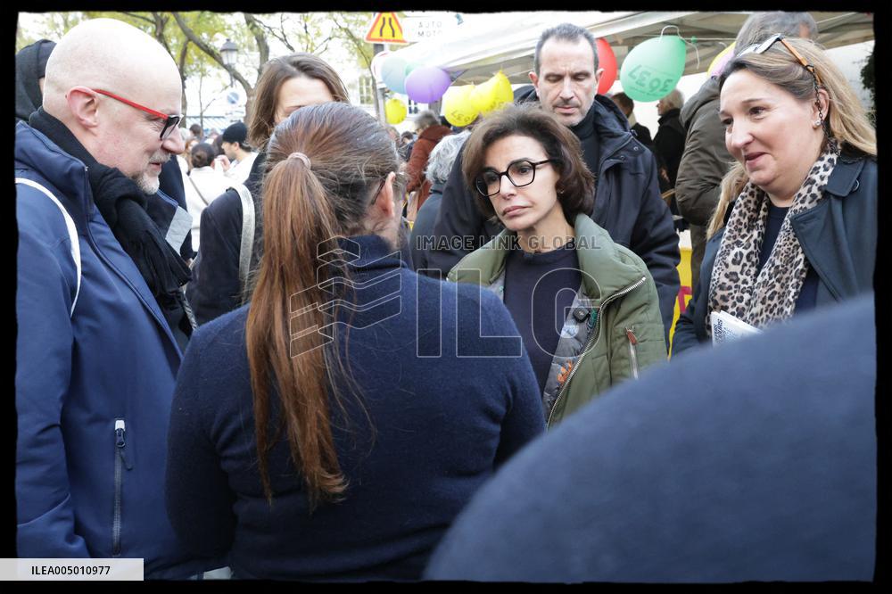 Exclusive - Rachida Dati At Montmartre Visit - Paris
