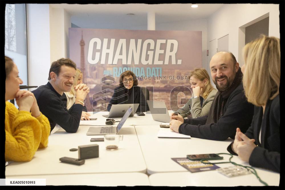 Exclusive - Rachida Dati At Campaign Headquarters - Paris