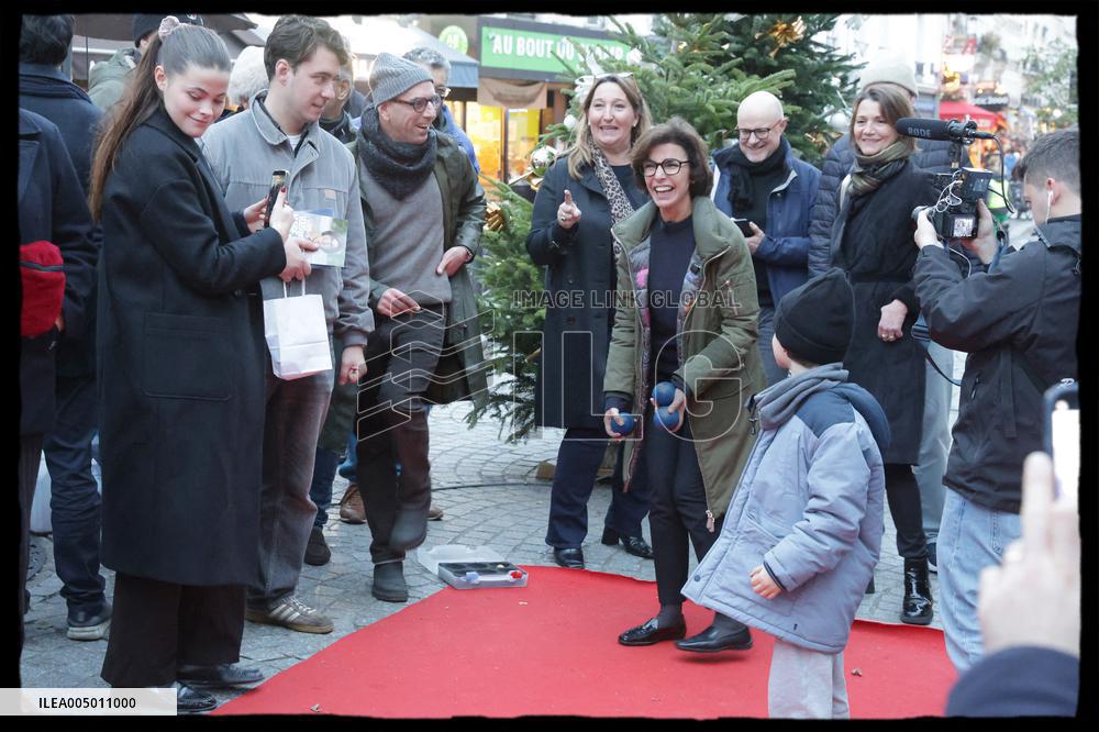 Exclusive - Rachida Dati At Montmartre Visit - Paris