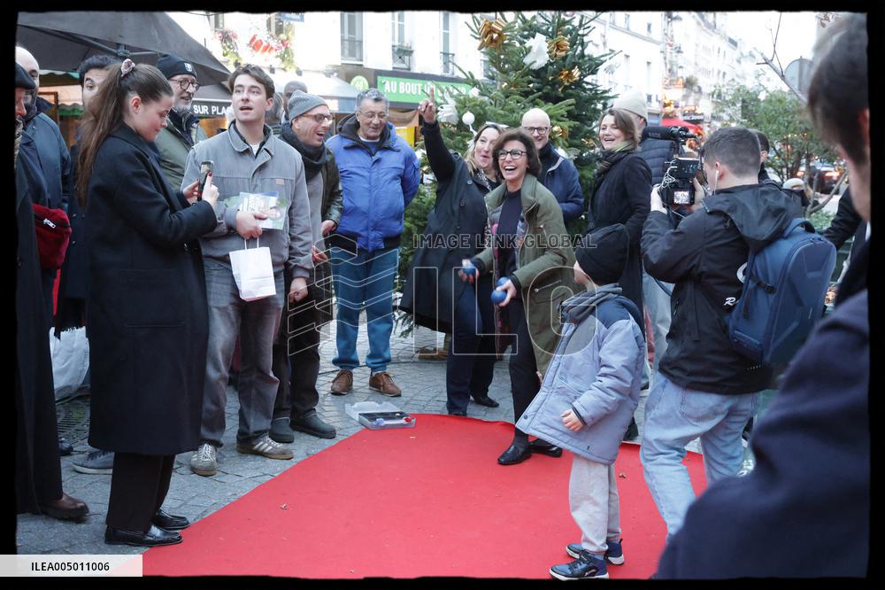 Exclusive - Rachida Dati At Montmartre Visit - Paris