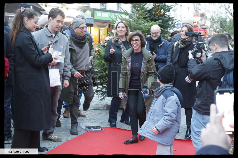 Exclusive - Rachida Dati At Montmartre Visit - Paris
