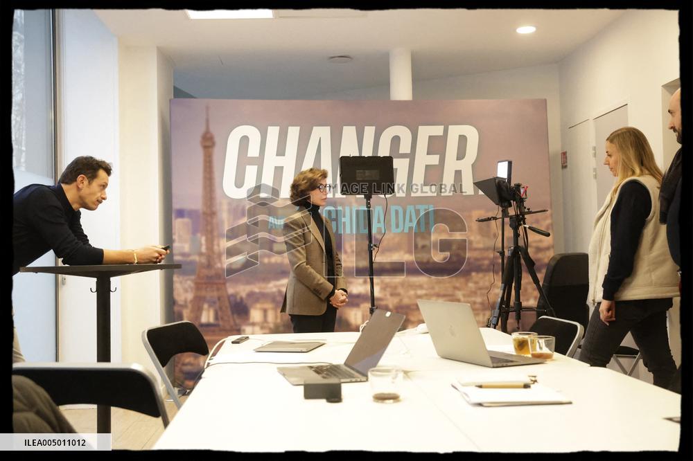 Exclusive - Rachida Dati At Campaign Headquarters - Paris