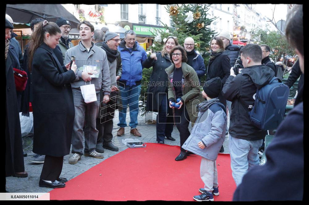 Exclusive - Rachida Dati At Montmartre Visit - Paris