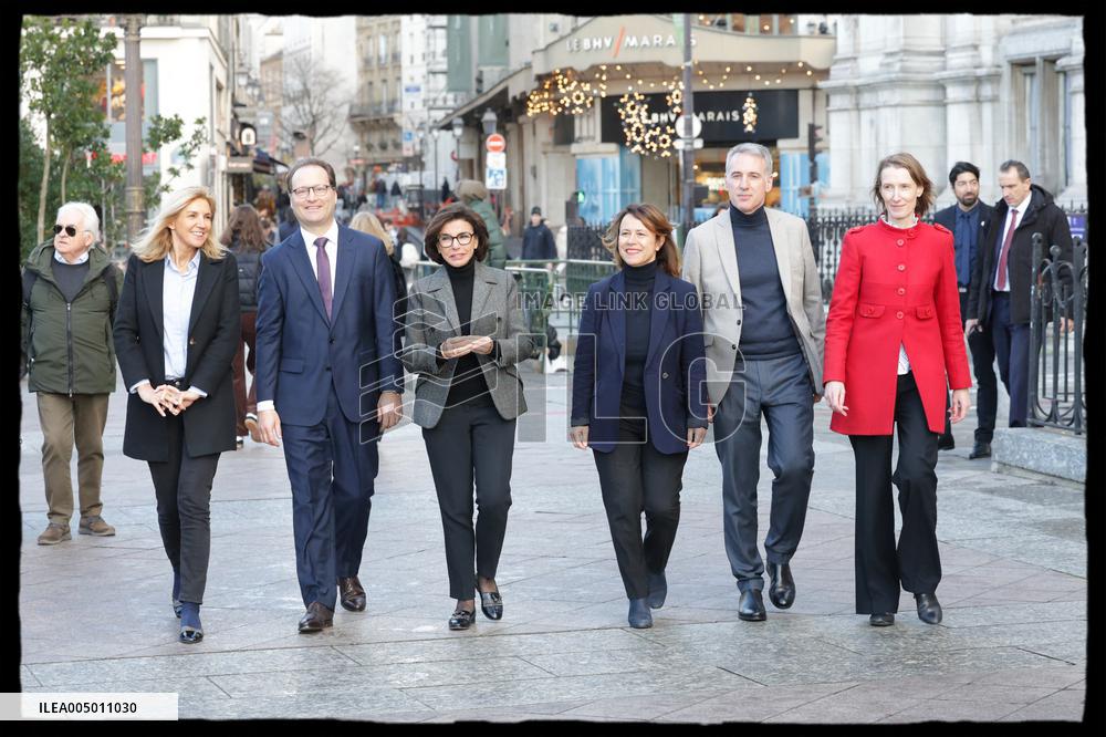 Exclusive - Rachida Dati At Hotel De Ville Parvis - Paris