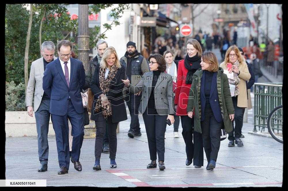 Exclusive - Rachida Dati At Hotel De Ville Parvis - Paris