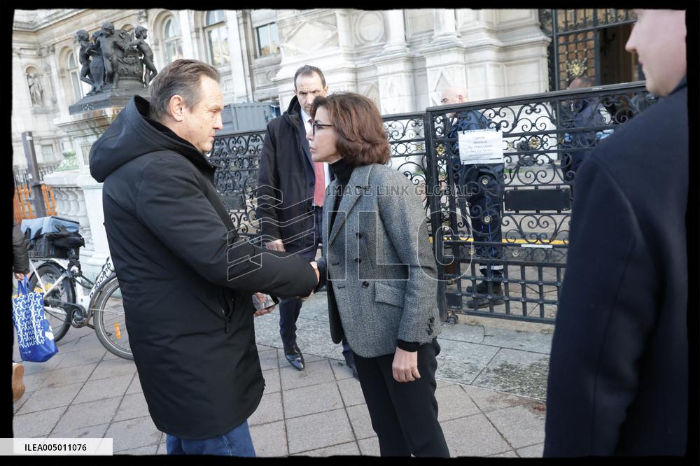 Exclusive - Rachida Dati At Hotel De Ville Parvis - Paris