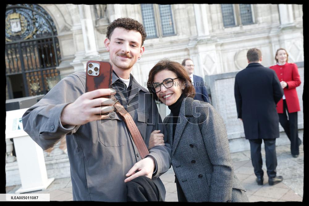 Exclusive - Rachida Dati At Hotel De Ville Parvis - Paris