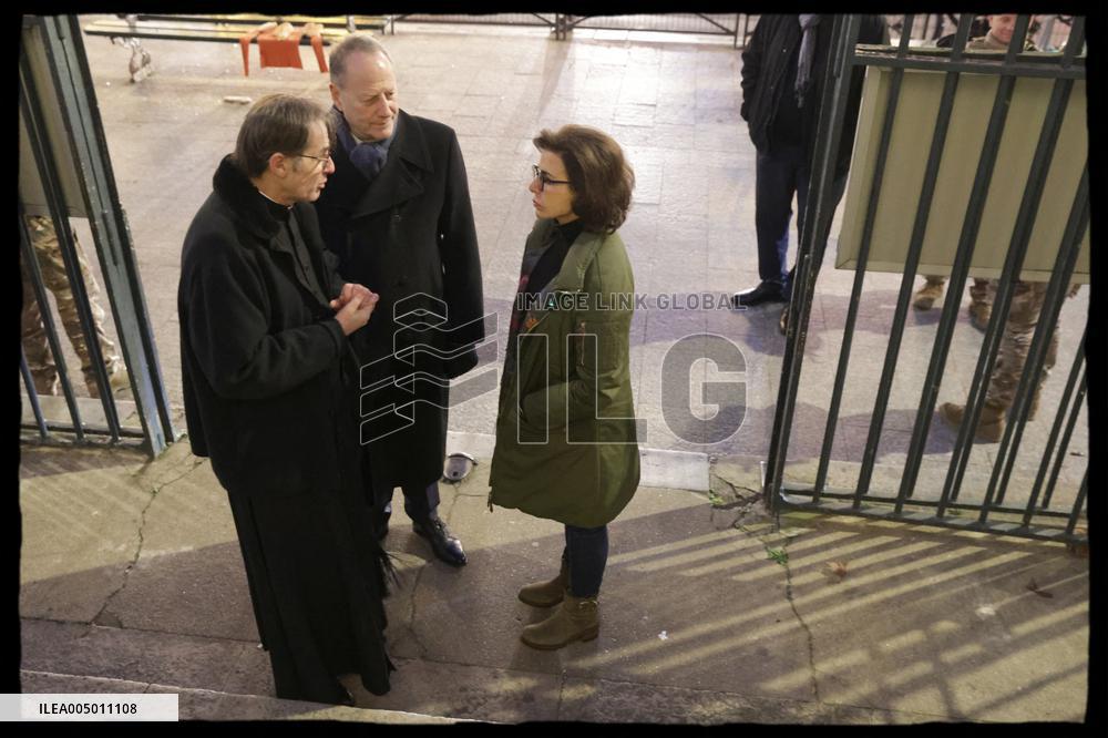 Exclusive - Rachida Dati At Christmas Family Mass - Paris