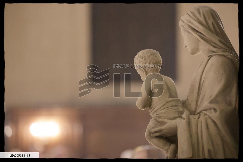 Exclusive - Rachida Dati At Christmas Family Mass - Paris