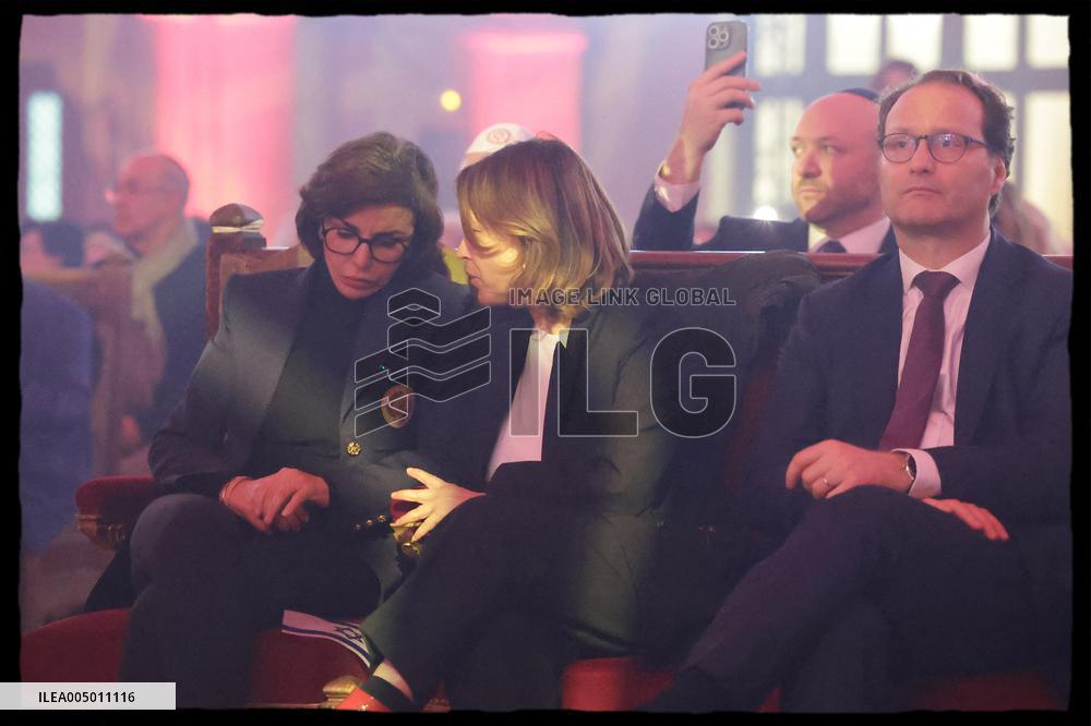 Rachida Dati At Grande Synagogue De La Victoire - Paris