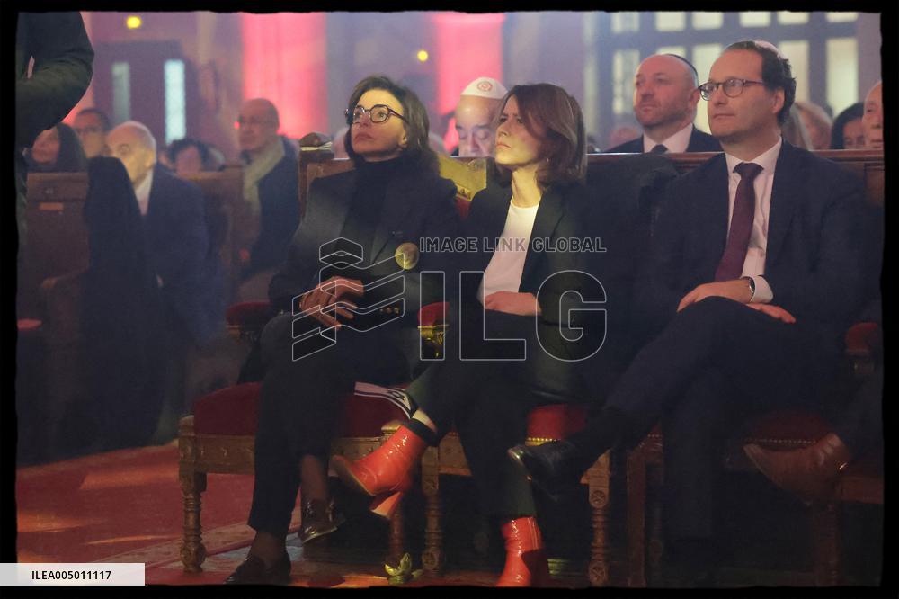Rachida Dati At Grande Synagogue De La Victoire - Paris
