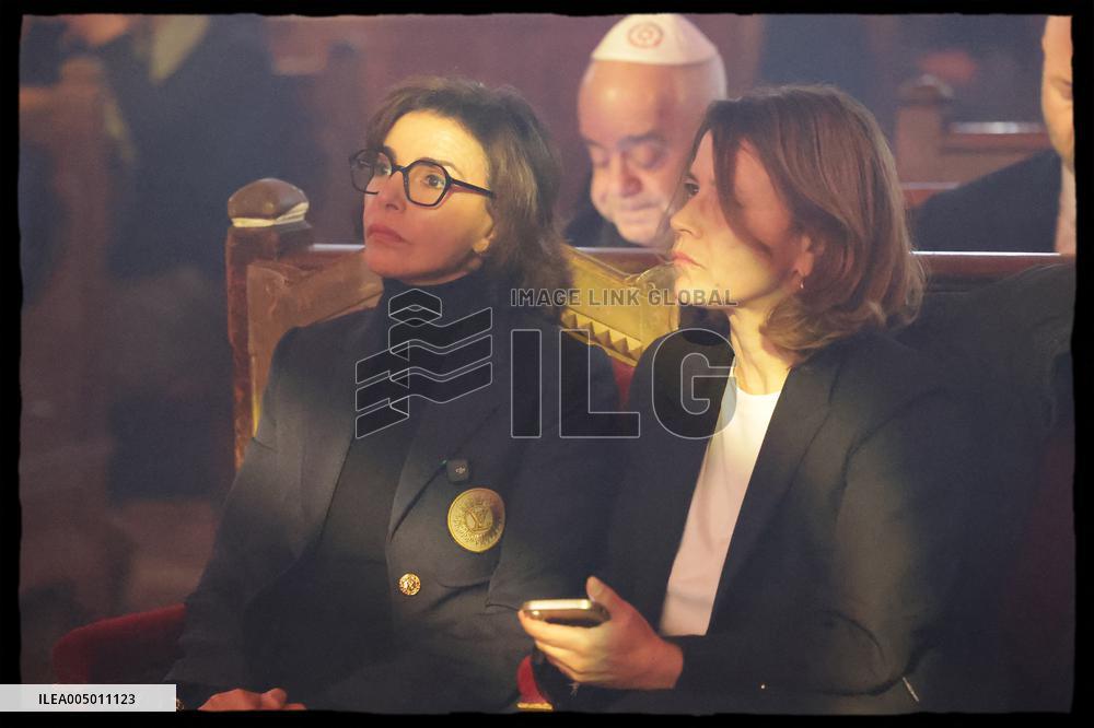 Rachida Dati At Grande Synagogue De La Victoire - Paris