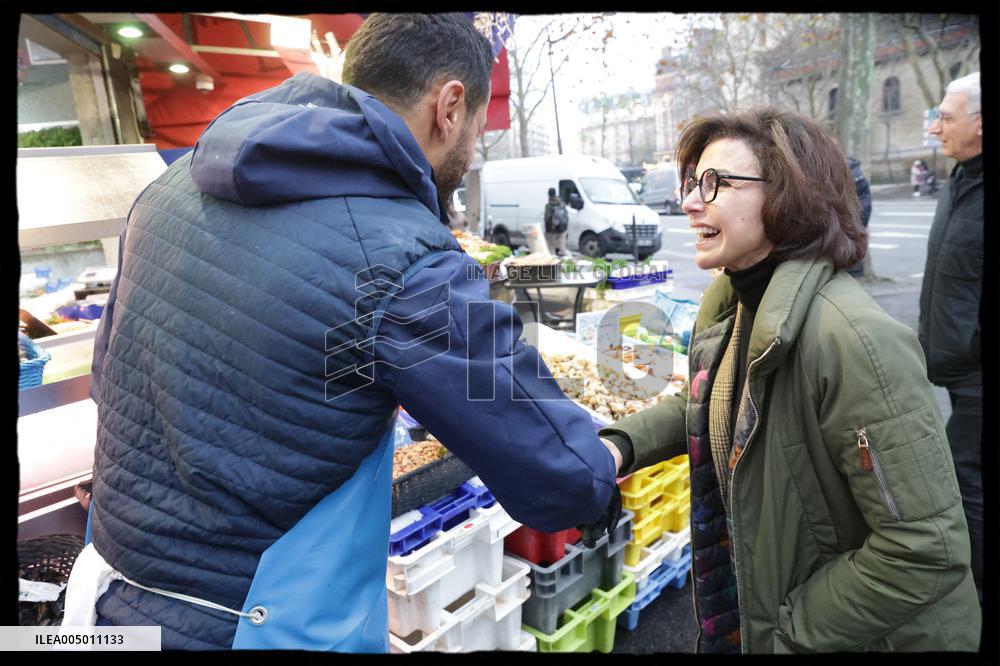 Exclusive - Rachida Dati At Avenue General Leclerc Visit - Paris