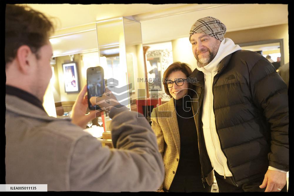 Exclusive - Rachida Dati At Avenue General Leclerc Visit - Paris