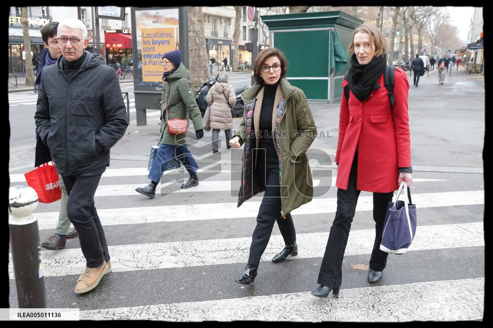 Exclusive - Rachida Dati At Avenue General Leclerc Visit - Paris