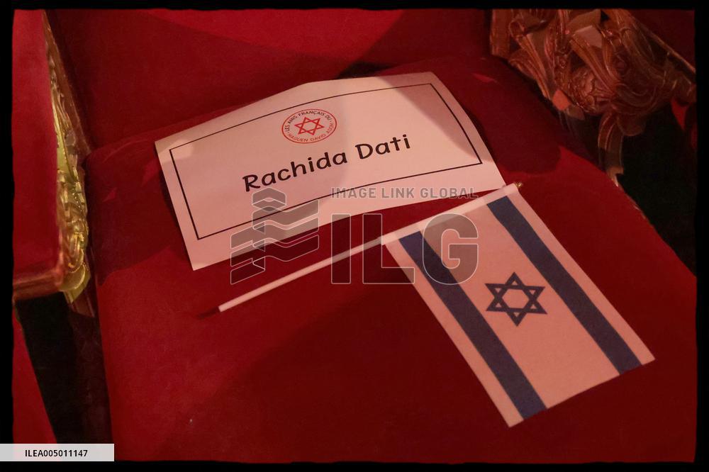 Rachida Dati At Grande Synagogue De La Victoire - Paris
