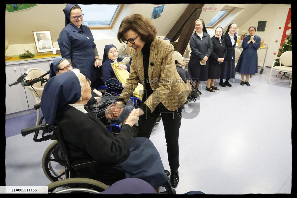 Exclusive - Rachida Dati Meets With Nuns - Paris