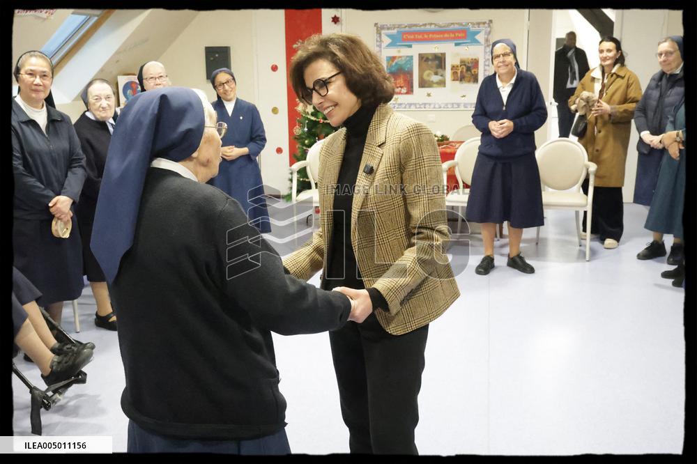 Exclusive - Rachida Dati Meets With Nuns - Paris