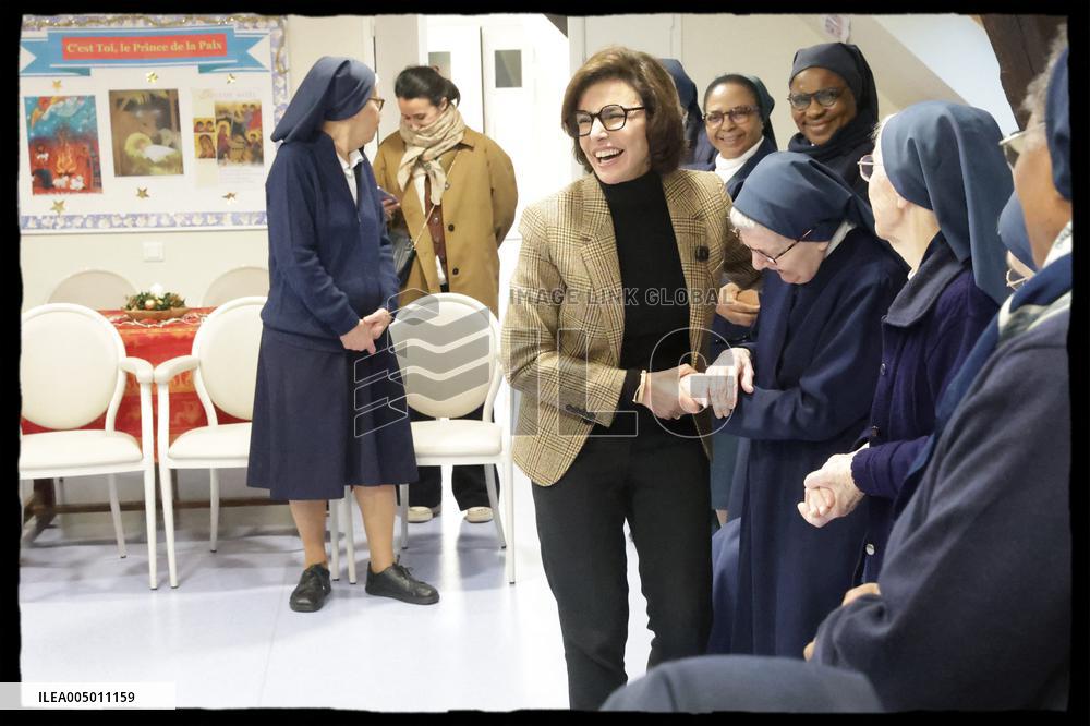 Exclusive - Rachida Dati Meets With Nuns - Paris