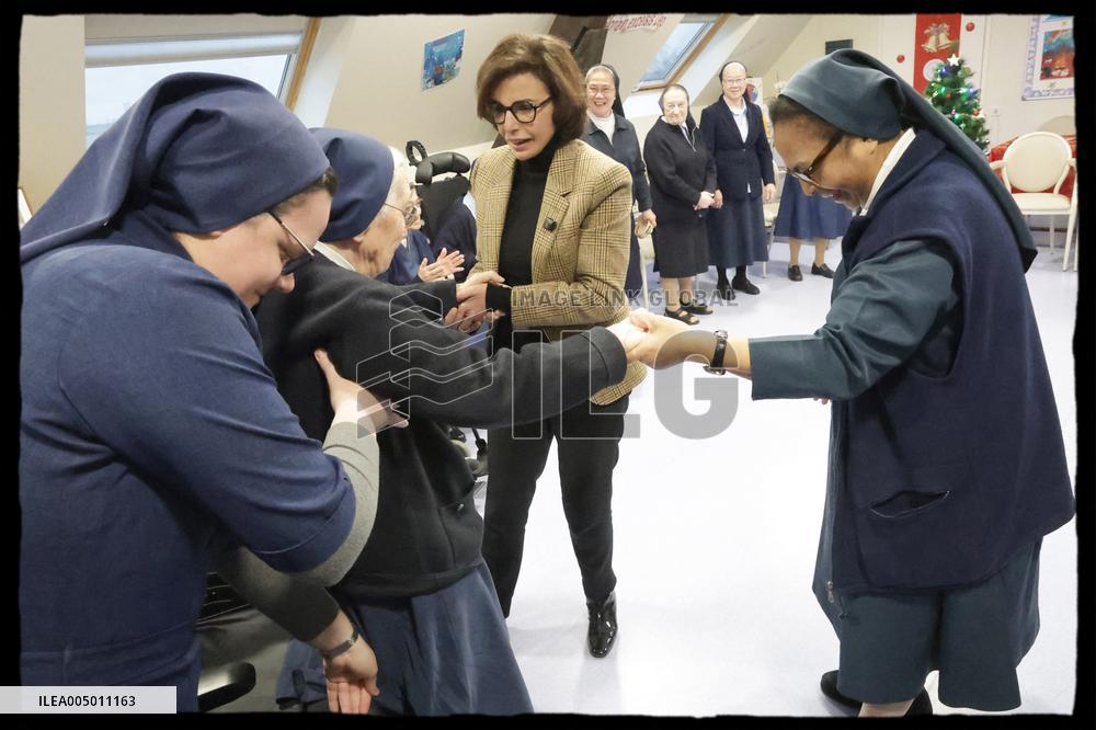 Exclusive - Rachida Dati Meets With Nuns - Paris